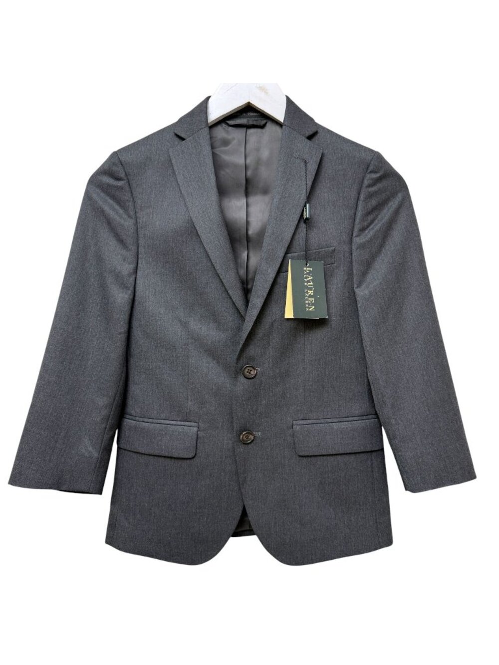 Lauren Ralph Lauren Boys Blazer 10 Regular Heather Gray Suit Jacket NWT